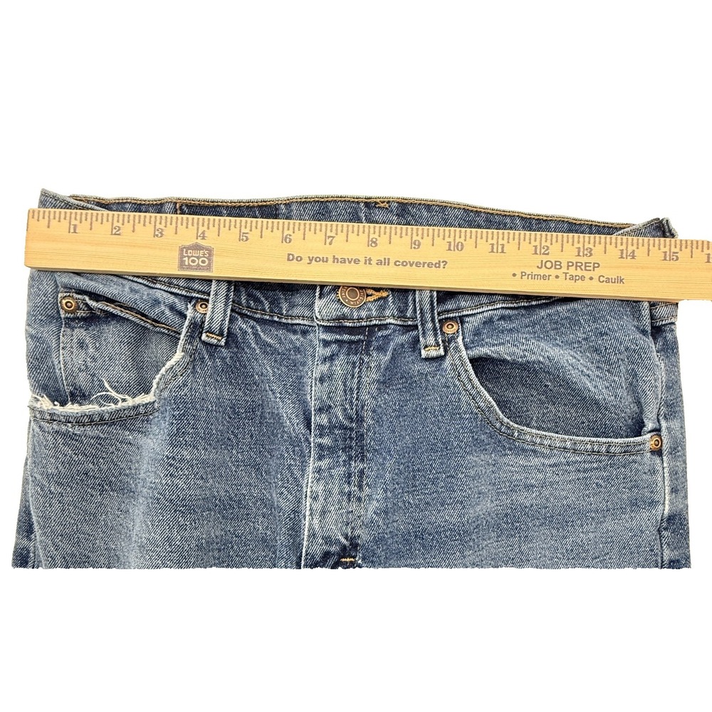 Wrangler Jeans Mens 32x30‎ Slim Tapered Distressed Medium Wash Denim - Picture 10 of 11